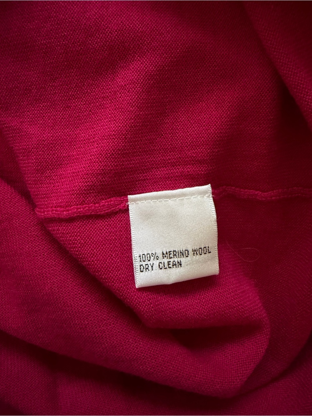 Talbots Fuchsia V-Neck Merino Wool Sweater - Picture 5 of 5